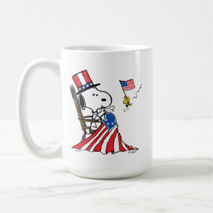 Snoopy Sewing 4. Juli Flagge Kaffeetasse