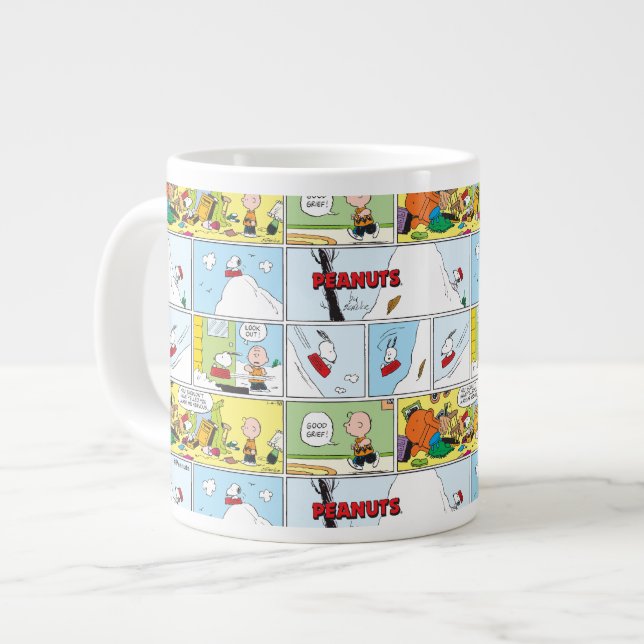 Snoopy Sled Riding Food Disc Jumbo-Tasse (Vorderseite Links)