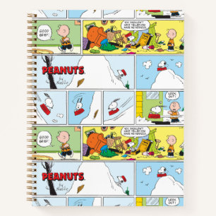 Snoopy Sled Riding Food Disc Notizbuch