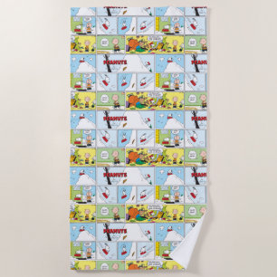 Snoopy Sled Riding Food Disc Strandtuch