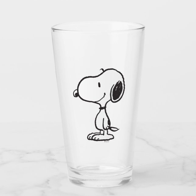 Snoopy Smile Giggle Laugh Glas (Vorderseite)