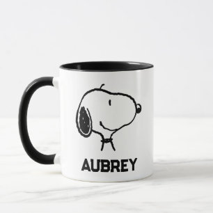 Snoopy Smile Giggle Laugh   Name hinzufügen Tasse