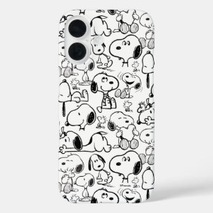 Snoopy Smile Giggle Laugh Pattern iPhone 16 Hülle