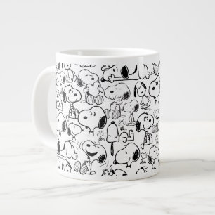 Snoopy Smile Giggle Laugh Pattern Jumbo-Tasse