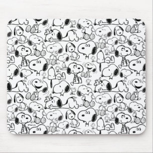 Snoopy Smile Giggle Laugh Pattern Mousepad