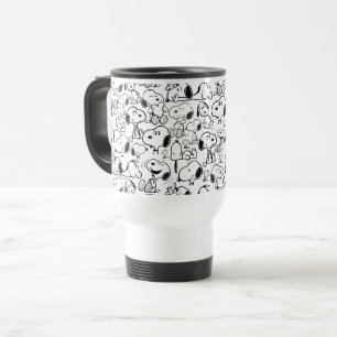 Snoopy Smile Giggle Laugh Pattern Reisebecher