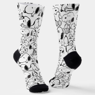 Snoopy Smile Giggle Laugh Pattern Socken