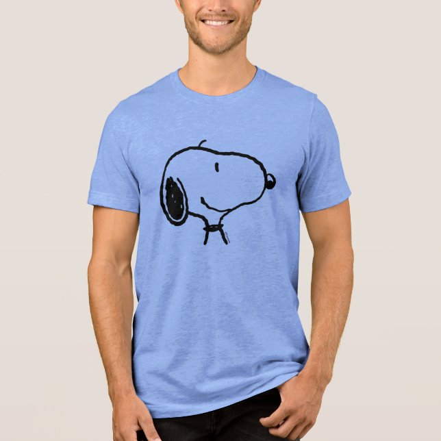 Snoopy Smile Giggle Laugh Tri-Blend Shirt (Vorderseite)