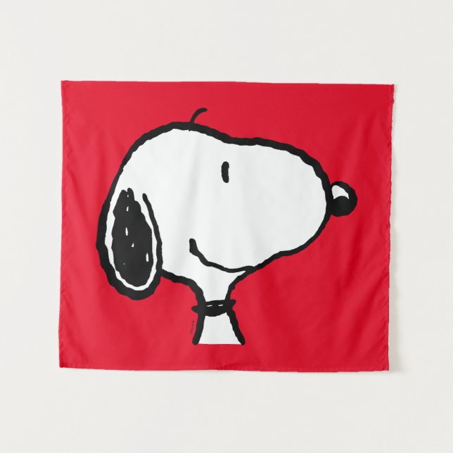 Snoopy Smile Giggle Laugh Wandteppich (Vorderseite (Horizontal))