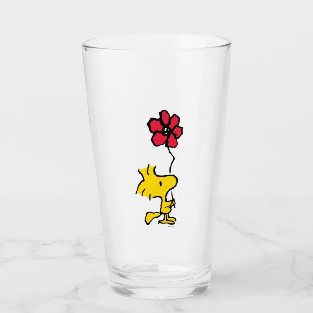 Snoopy So Sweet Blume Muster Glas (Vorderseite)