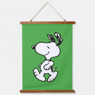 Snoopy So Sweet Blume Muster Wandteppich Mit Holzrahmen