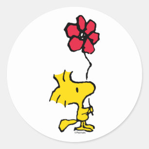 Snoopy So Sweet Blume Runder Aufkleber