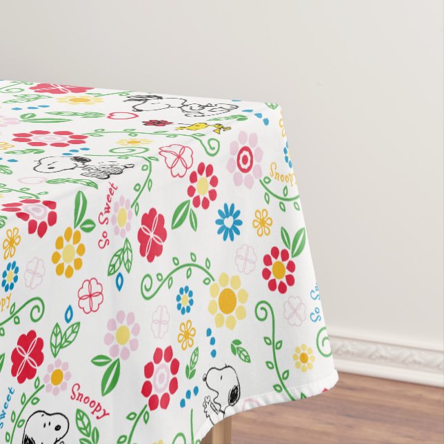 Snoopy So Sweet Flower Pattern Tischdecke (Beispiel)