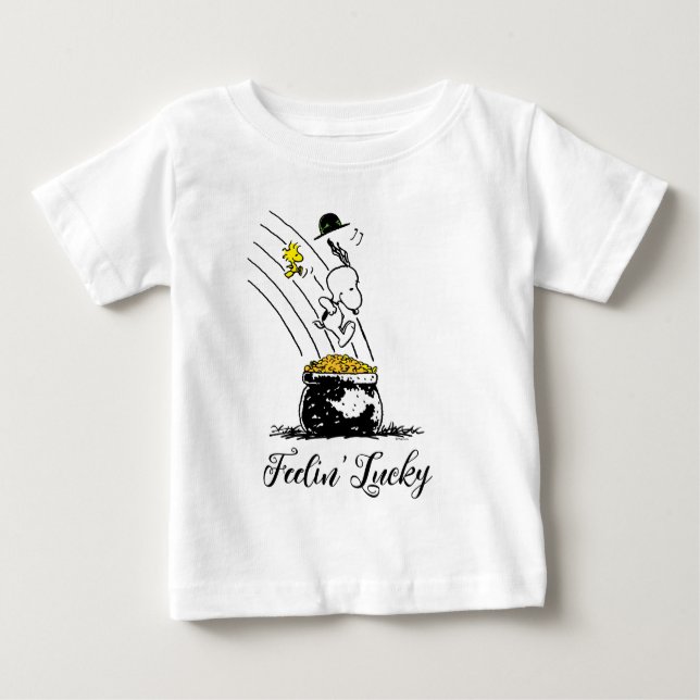 Snoopy springt in den Pot of Gold Baby T-shirt (Vorderseite)
