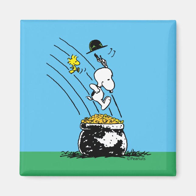 Snoopy springt in den Pot of Gold Magnet (Vorne)