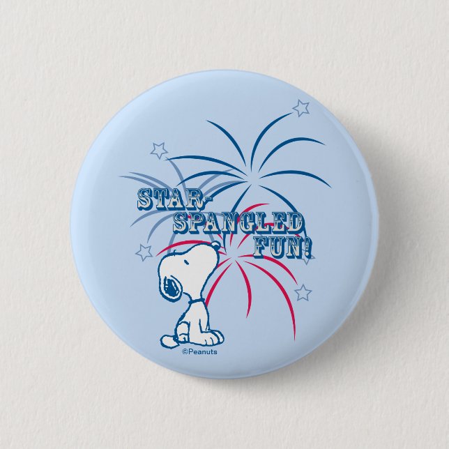 Snoopy Star Spangled Fun Button (Vorderseite)