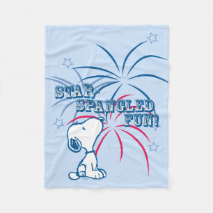Snoopy Star Spangled Fun Fleecedecke