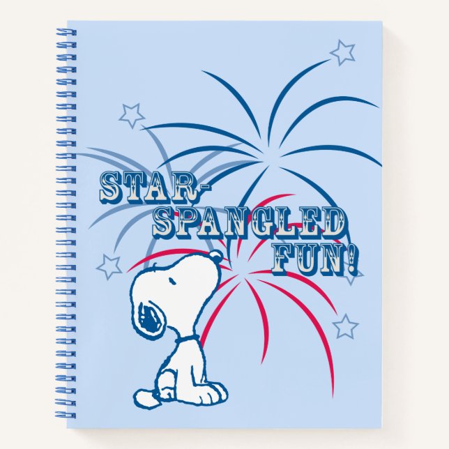 Snoopy Star Spangled Fun Notizbuch (Vorderseite)