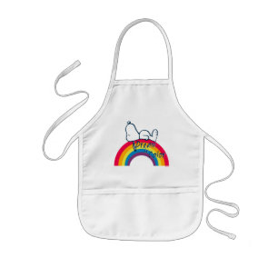 Snoopy Traum in farbigem Regenbogen Kinderschürze