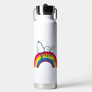 Snoopy   Traum in farbigem Regenbogen Trinkflasche