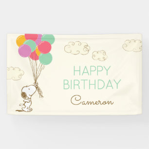 Snoopy und Ballons Geburtstag Banner