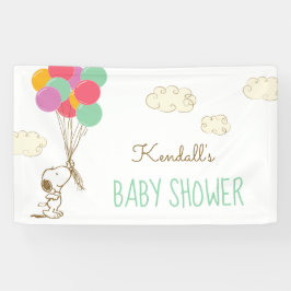 Snoopy und Balloons Babydusche Banner