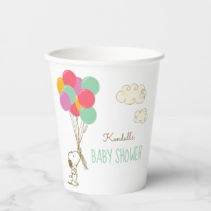 Snoopy und Balloons Babydusche Pappbecher