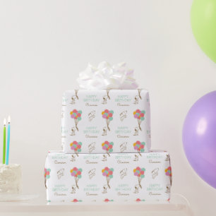 Snoopy und Balloons Geburtstag Geschenkpapier