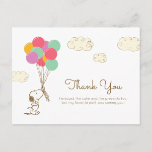 Snoopy und Balloons Geburtstag Postkarte