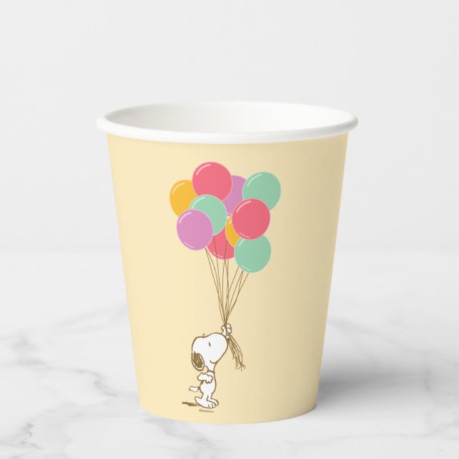 Snoopy und Balloons Pappbecher (Vorderseite)