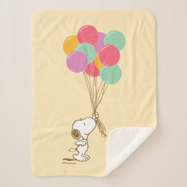 Snoopy und Balloons Sherpa Blanket Sherpadecke (Vorderseite)