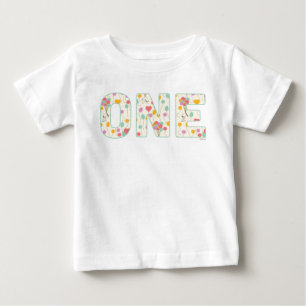 Snoopy und Balloons zum ersten Geburtstag Baby T-shirt