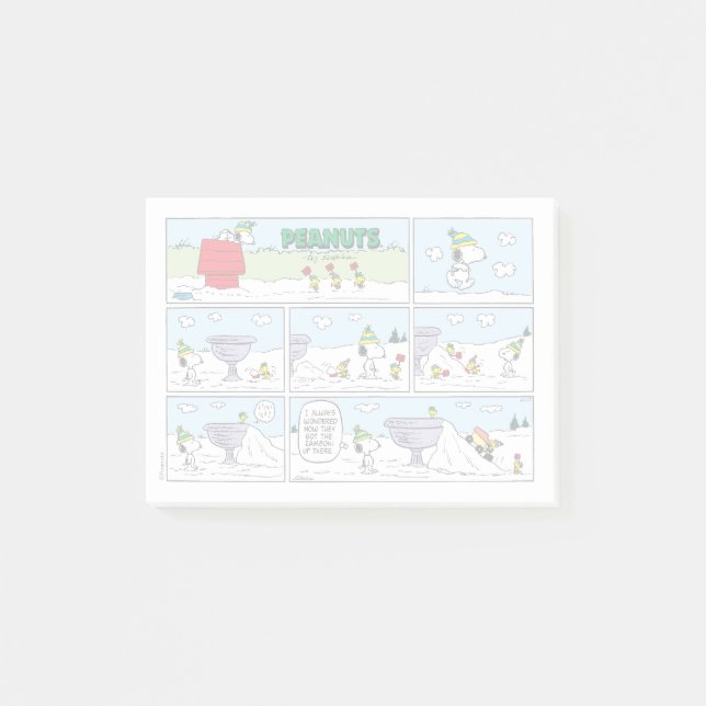 Snoopy und die Zamboni-Crew Post-it Klebezettel (Vorderseite)