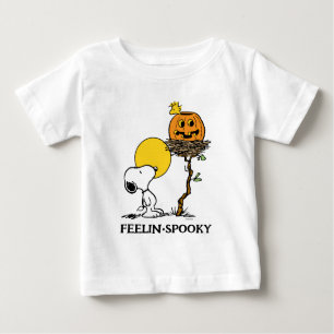 Snoopy und Holznest mit Jack O' Lantern Baby T-shirt