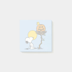 Snoopy und Holznest mit Jack O' Lantern Post-it Klebezettel