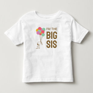 Snoopy und Luftballons Ich bin die große Schwest Kleinkind T-shirt