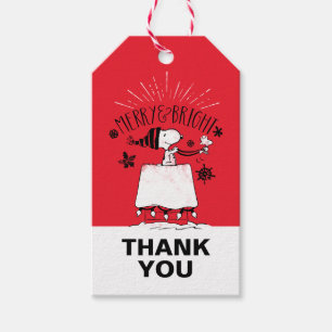 Snoopy und Woodstock - Merry & Bright Geschenkanhänger