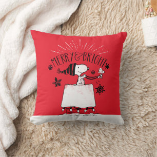 Snoopy und Woodstock - Merry & Bright Kissen