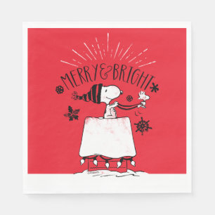 Snoopy und Woodstock - Merry & Bright Serviette