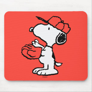 Snoopy Varsity Sports Baseball Mousepad
