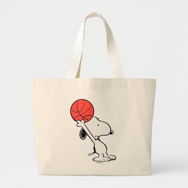 Snoopy Varsity Sports Basketball Jumbo Stoffbeutel (Vorne)