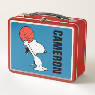 Snoopy Varsity Sports Basketball Metall Brotdose