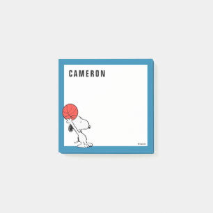 Snoopy Varsity Sports Basketball   Name hinzufügen Post-it Klebezettel