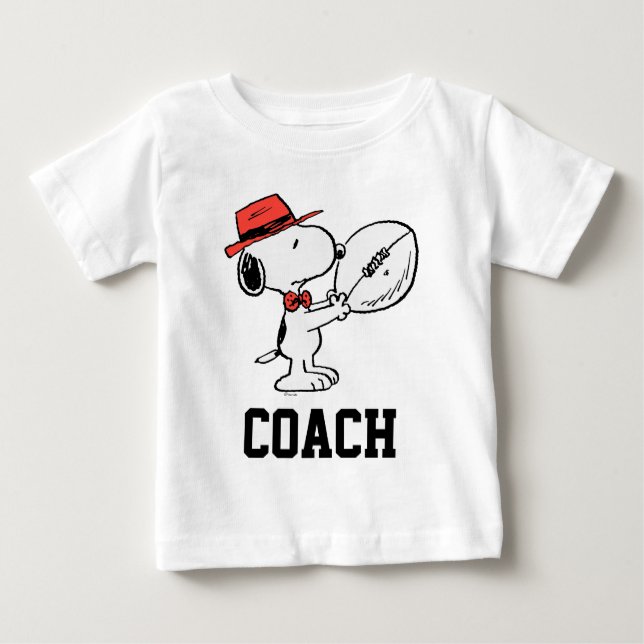 Snoopy Varsity Sports Football Baby T-shirt (Vorderseite)