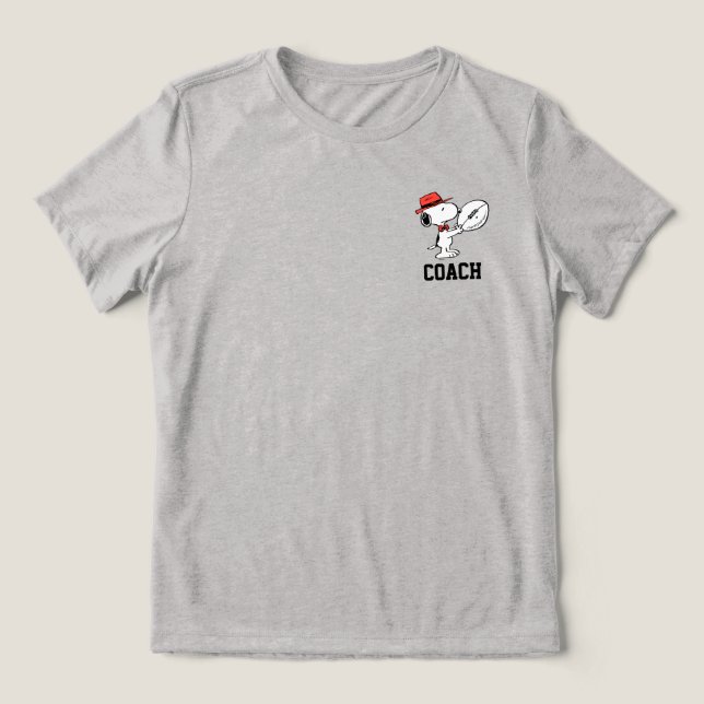 Snoopy Varsity Sports Football Tri-Blend Shirt (Design Vorderseite)