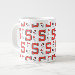 Snoopy Varsity Sports Pattern Jumbo-Tasse