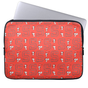 Snoopy Varsity Sports Pattern Laptopschutzhülle