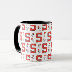 Snoopy Varsity Sports Pattern Tasse