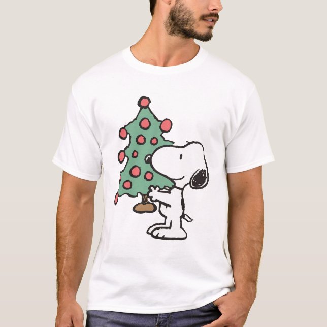 Snoopy-Weihnachtsbaum T-Shirt (Vorderseite)