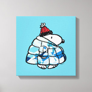 Snoopy Winter Gem Puffer Jacke Leinwanddruck